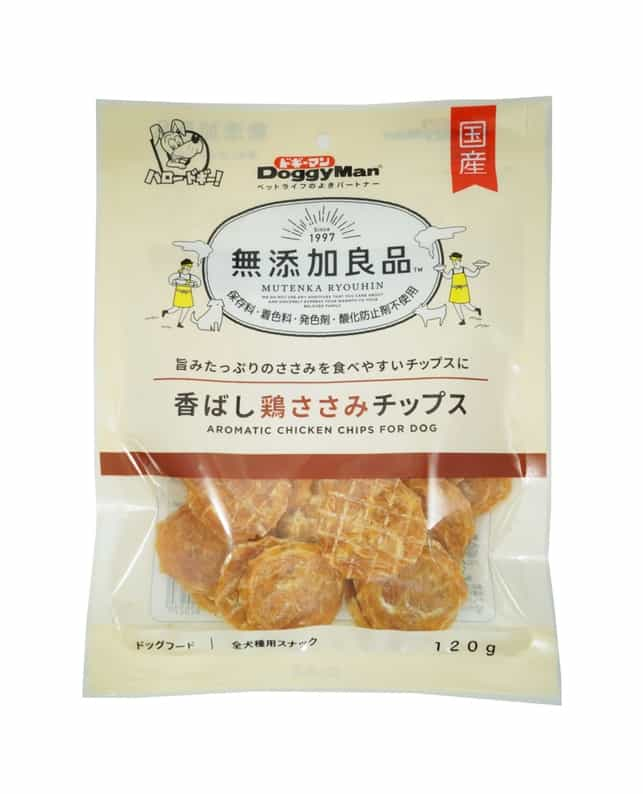 Doggyman-Hayashi-Natural-quality-fragrant-chicken-breast-chips-120g-Premium-Japanese-Dog-Treats4976555820270