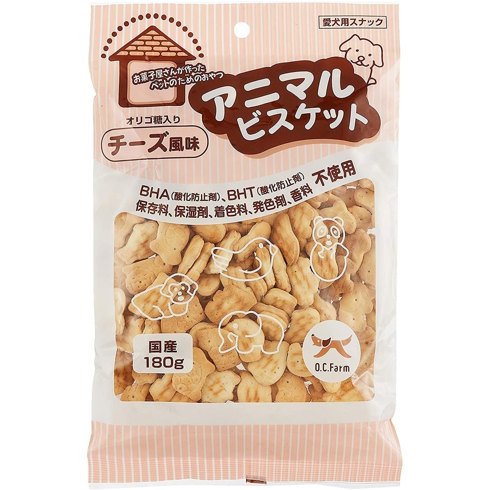 O.C.-Farm-Animal-Biscuits-Cheese-Flavor-180g-Premium-Japanese-Dog-Treats4580204856031